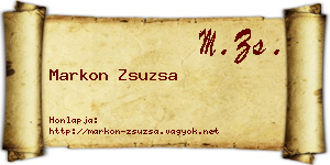 Markon Zsuzsa névjegykártya